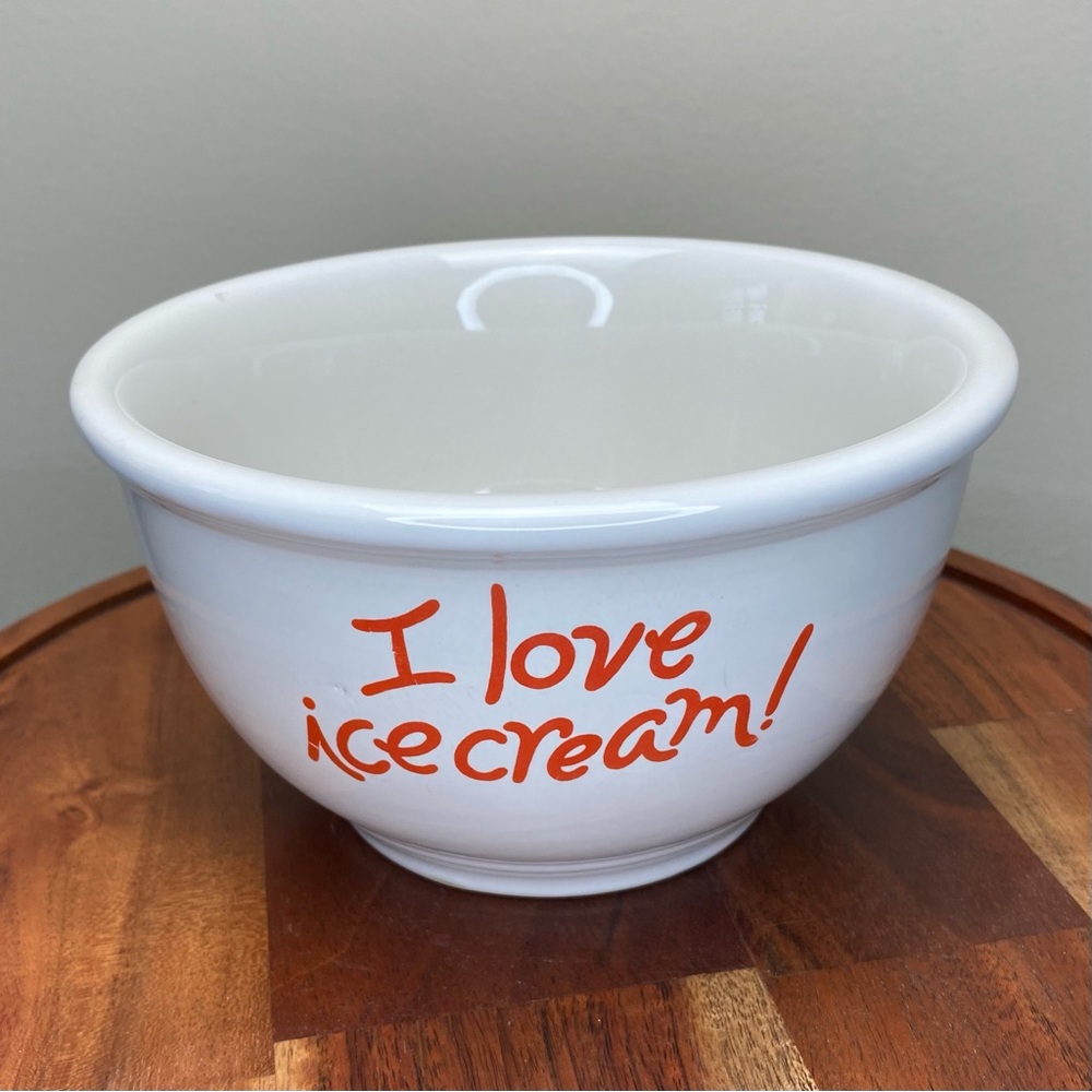 I Love Ice Cream bowl, Vintage